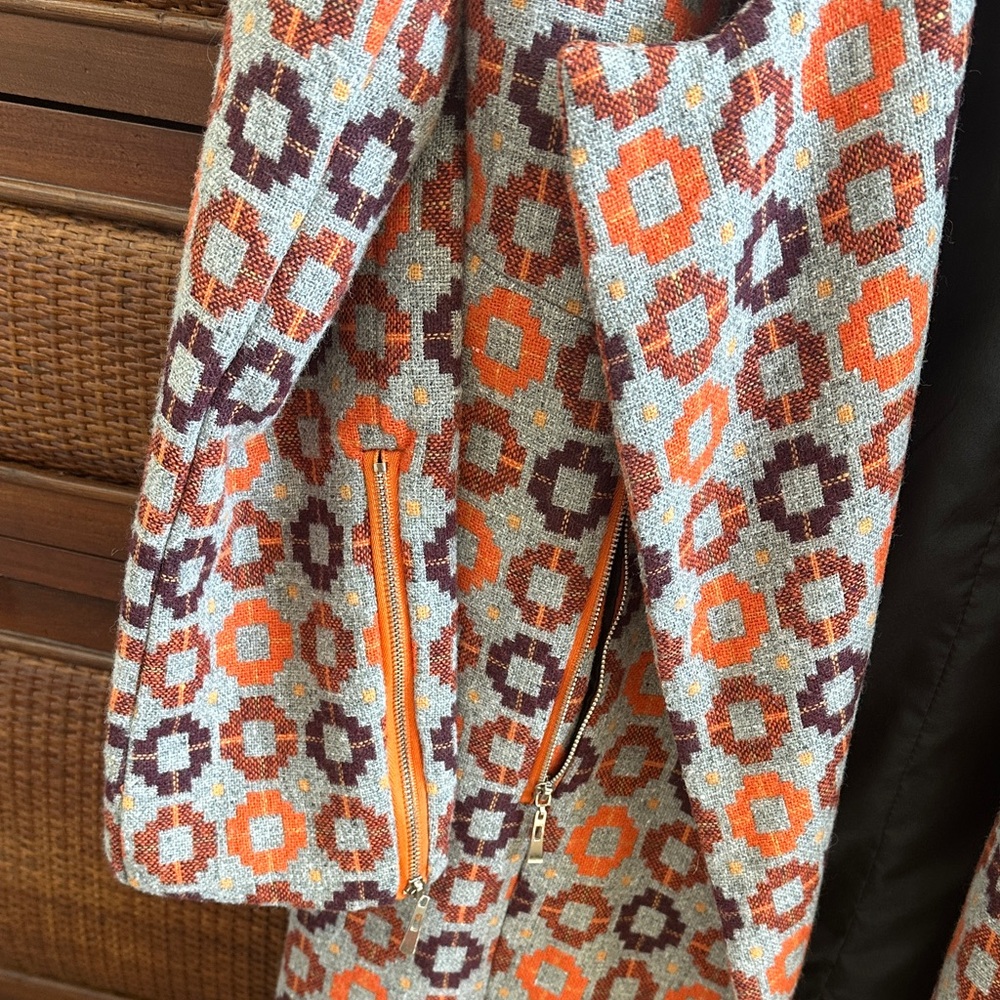 Colorful Geometric Patterned Vintage Coat - Picture 4 of 9